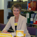 Barbara Mutch signing books in London